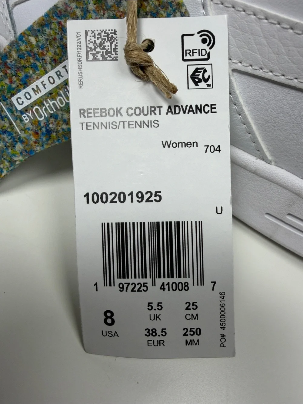 NWT Reebok‎ Classic Court Advance | White Sneakers Women’s Size 8